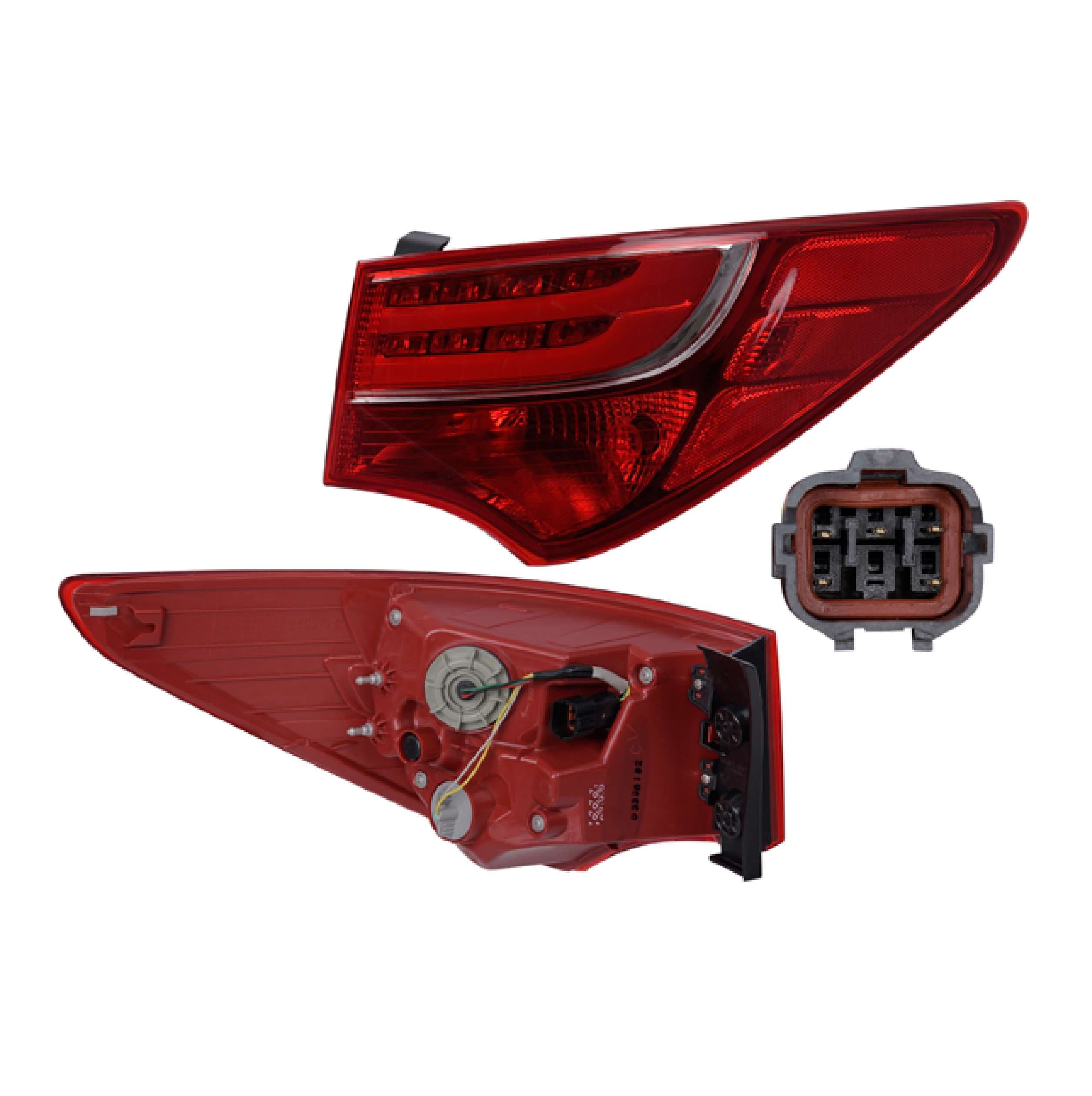 Calavera Exterior Led P/Hyundai Santa Fe Sport 2013-2016 Depo Derecha