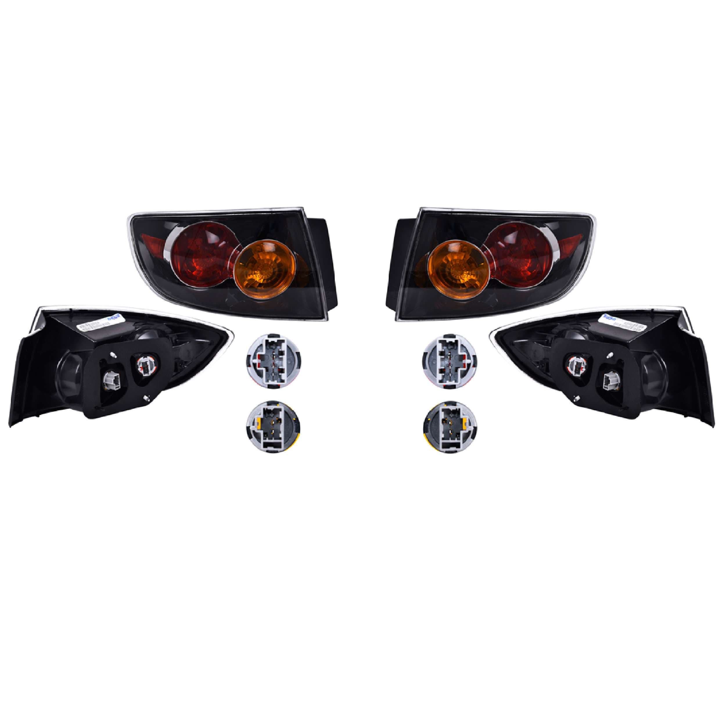 Par Calaveras Exteriores Mazda 3 Sedan 2006-2009 Depo