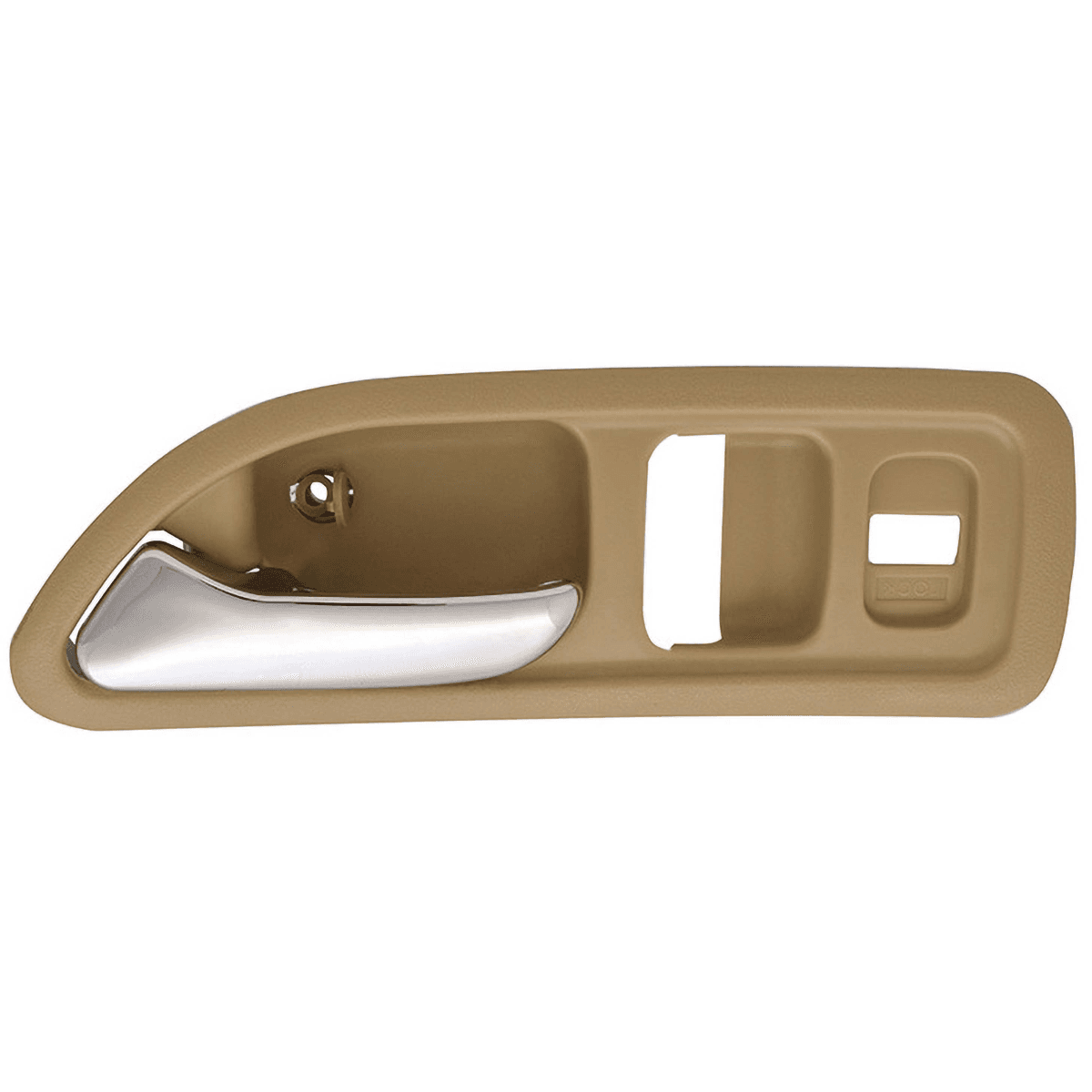 Manija Interior Honda Accord 2P Coupe 1994-1997 Con Hoyo Para Seguro Electrico Beige/Cromada Plastico Izquierdo Delantera Hushan