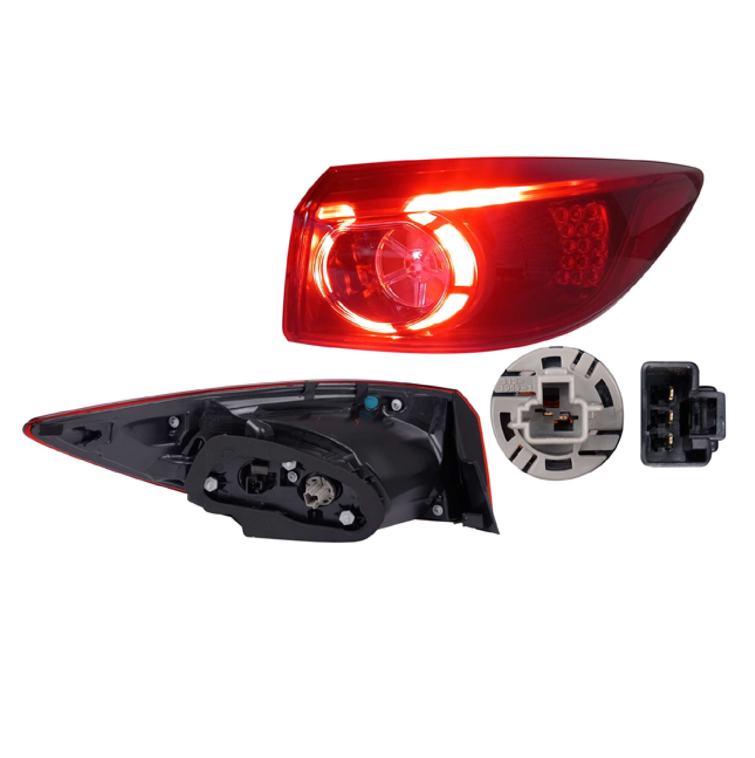 Calavera Exterior Led Mazda 3 Sedan 2014-2018 Depo Derecha