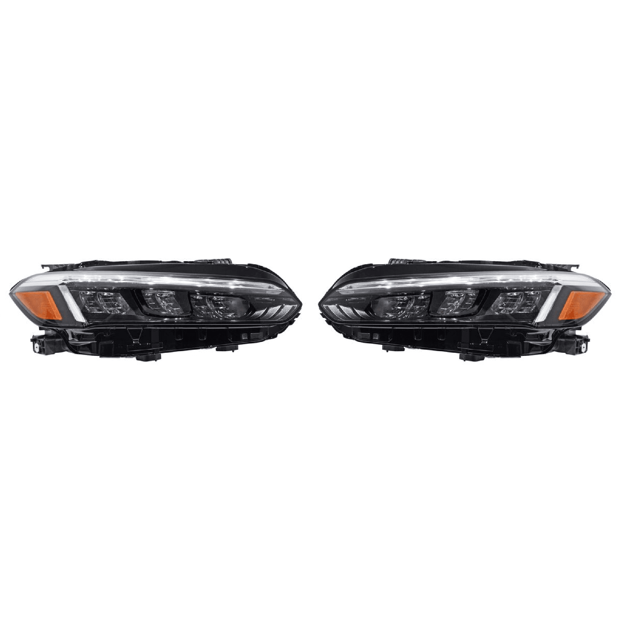 Par Faros Honda Civic 2022-2024 Sedan Leds Fondo Negro