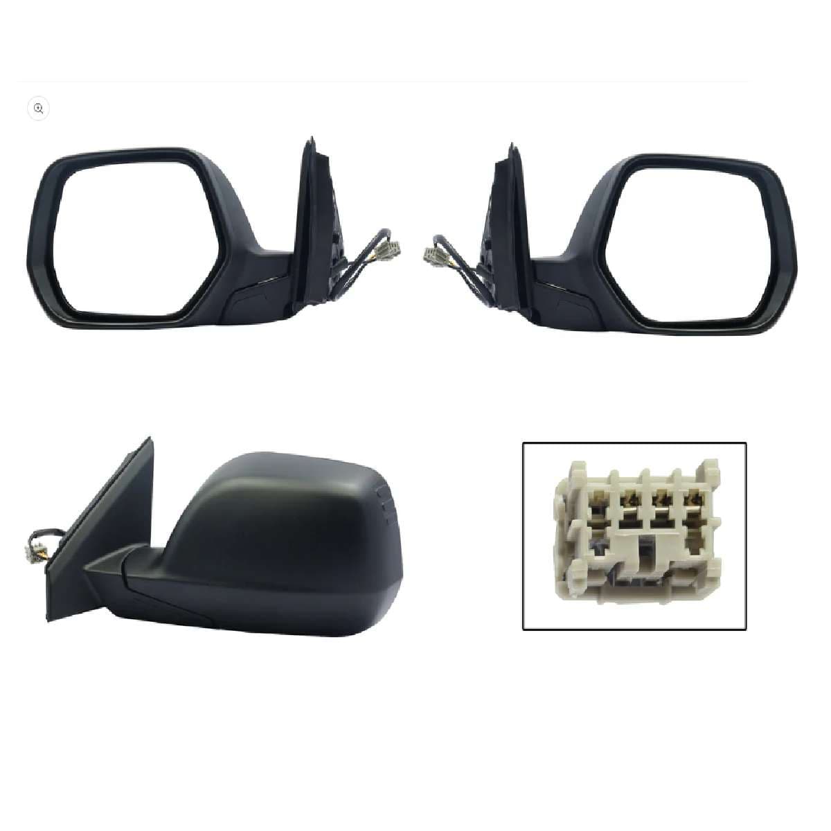 Par Espejos Eléctrico Honda Cr-V 2007-2011 Negro Para Pintar 3 Pines