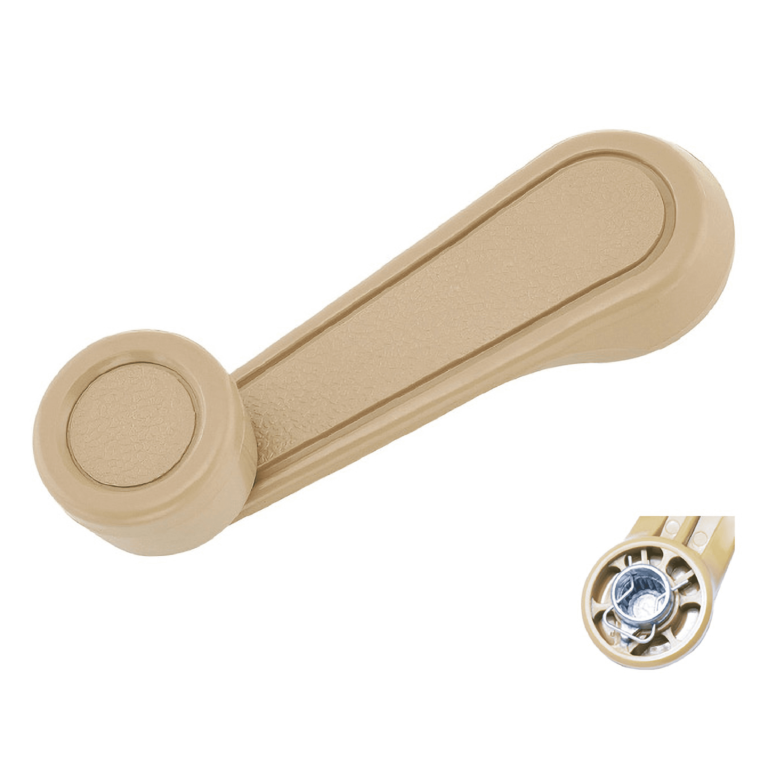 Manija De Elevar Toyota Corolla 1989-1991 Base De Zinc Perilla Beige Plastico Beige Hushan