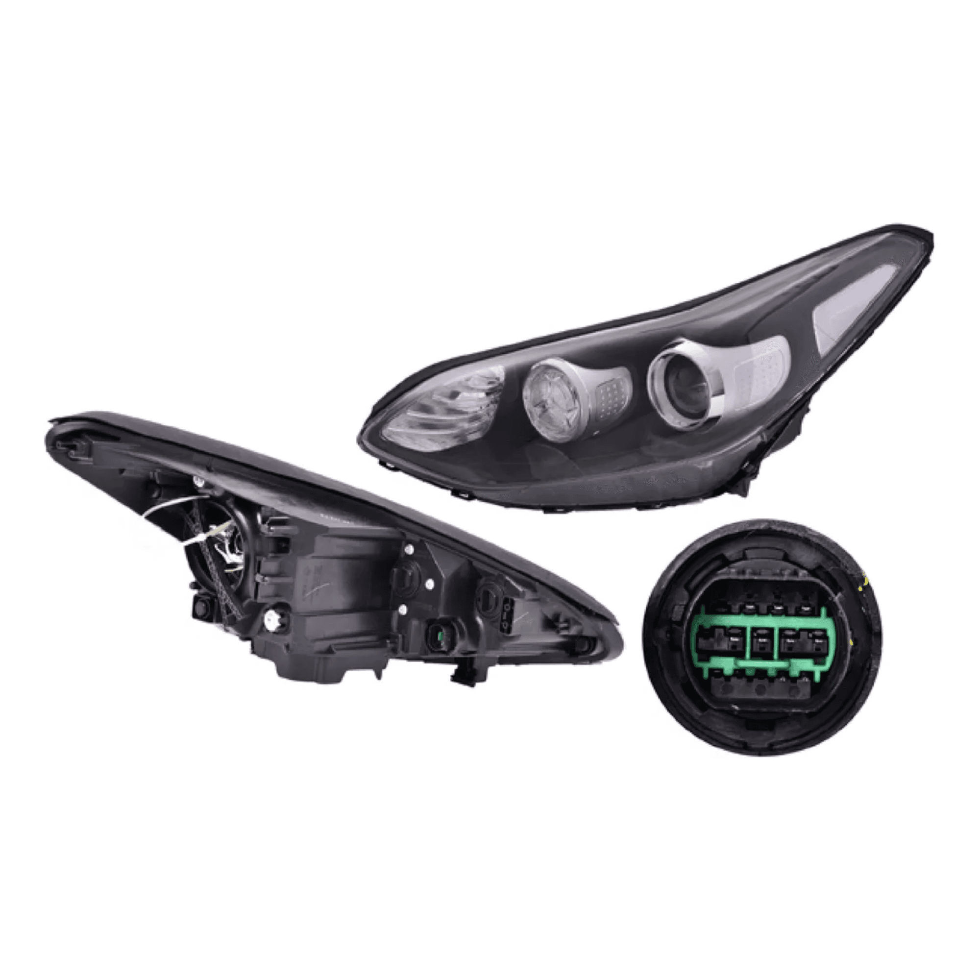Faro Izquierdo Kia Sportage Lx 2016-2022 Electrico Sin Motor Para Foco Halogeno Depo