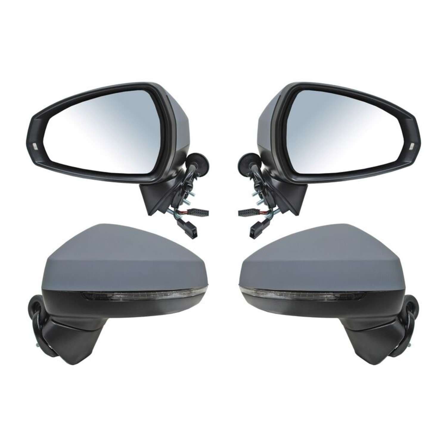 Par Espejos Audi A3 Tdi 2.0 Quattro/ S3 Quattro/ Tdi 2.0/ Tfsi 1.8 Quattro/ Tfsi 1.8/ Tdi 1.6/ Tfsi 1.4/ Tfsi 1.2 2013-2015 3/5 Puertas Con Desempañante Con Direccional Para Pintar