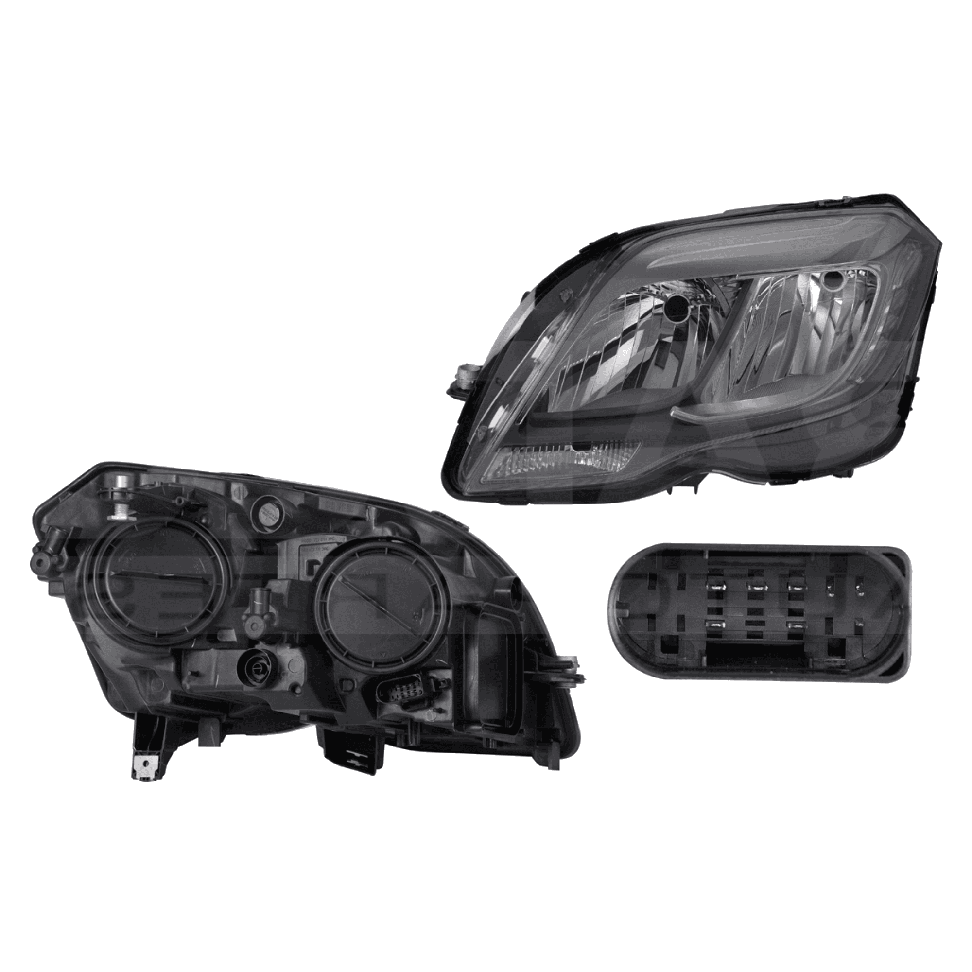 Faro Izquierdo Mercedes Benz Glk 2013-2015 Electrico Con Motor Sin Foco Depo