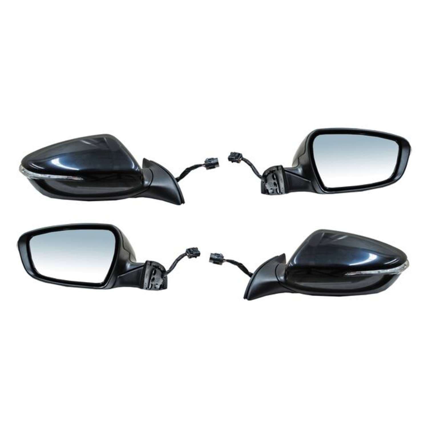 Par Espejos P/Kia Forte 2016-2018/ Usa Type 2014-2016 Electrico Con Desempañante Con Direccional Con Luz Inferior Autoabatible Para Pintar 10 Pines