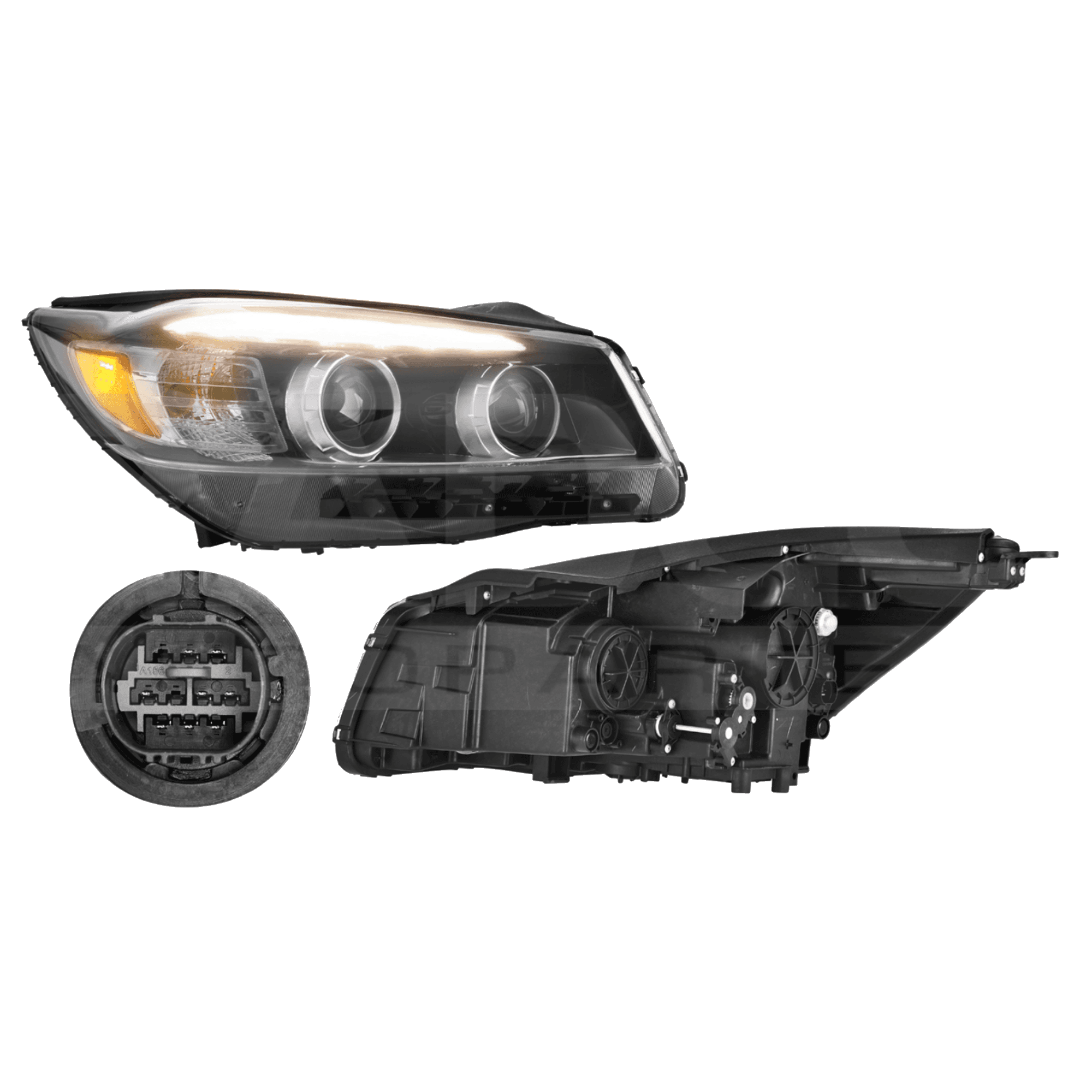 Faro Derecho Kia Sorento 2016-2018 Con Leds En Tira Con Foco Depo