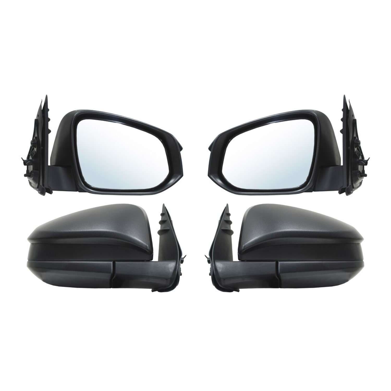Par Espejos Toyota Hilux Negro 4X2/ Base/ Chasis Cabina 2016-2022 Sin Control
