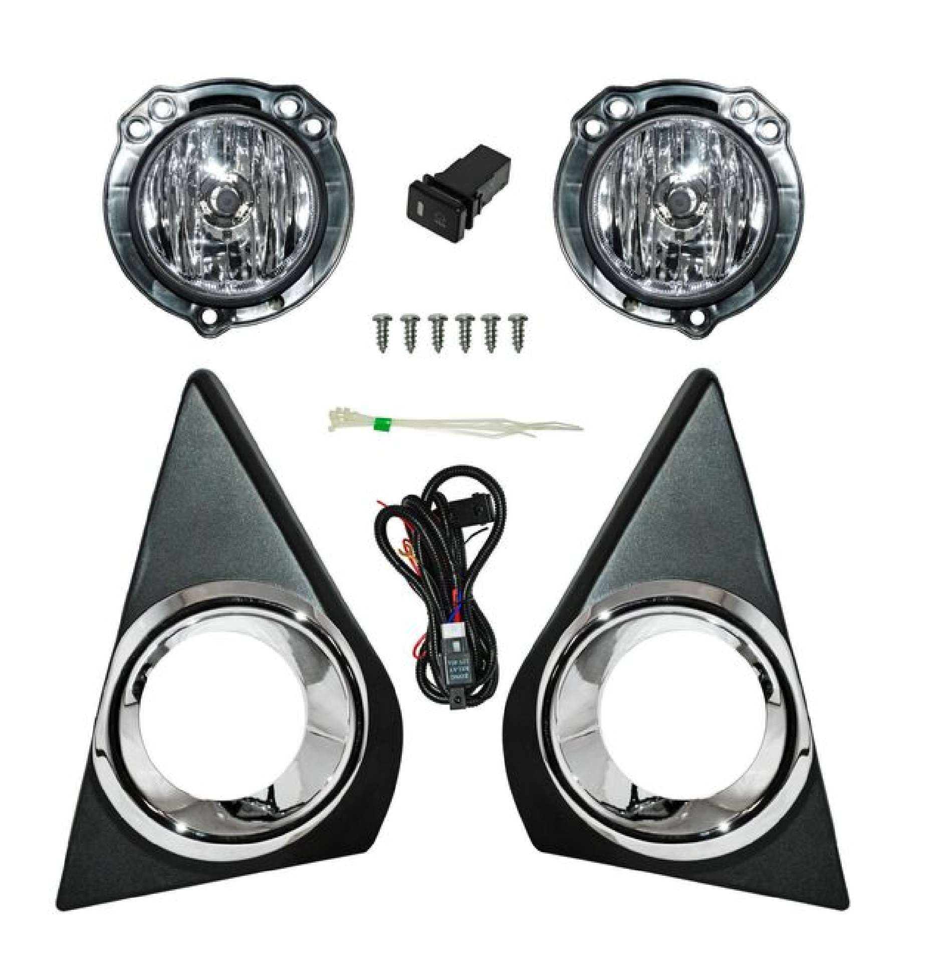 Faro Niebla Toyota Avanza 2020-2021 Con Parrilla Filo Cromado Juego