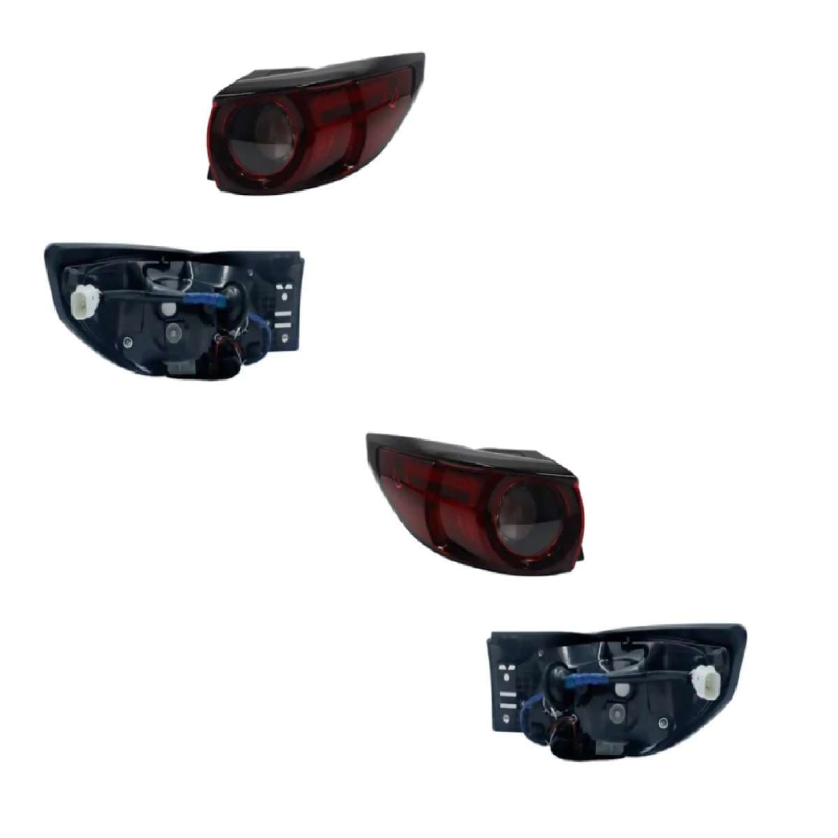 Par Calaveras Exterior Mazda Cx-5 2018-2021 Con Led Con Arnés Oscura Blanco/Rojo