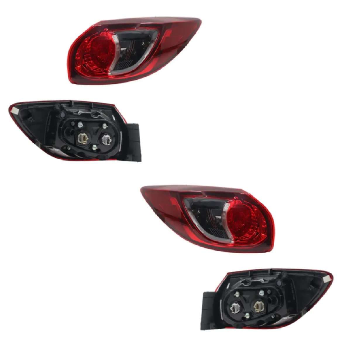 Par Calaveras Exterior Mazda Cx-5 2013-2017 Sin Arnés Con Soquet para Halogeno Halógeno Clara Blanco/Rojo