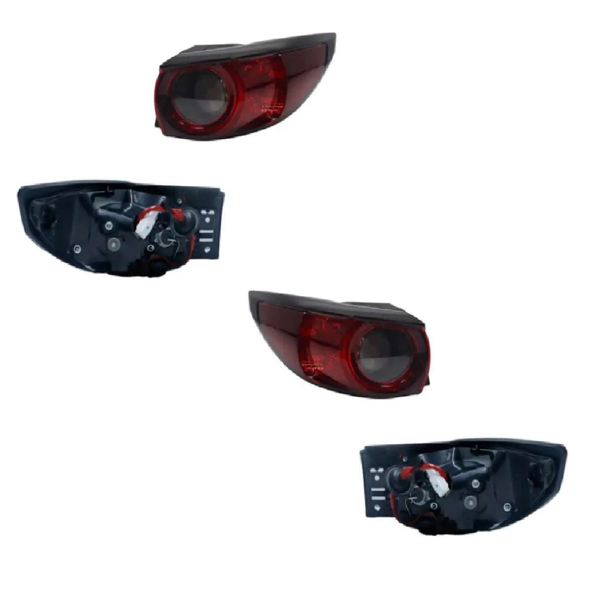 Par Calaveras Exterior Mazda Cx-5 2018-2021 Con Arnés para Halógeno Oscura Blanco/Rojo